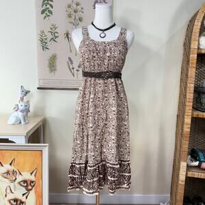 Y2k Floral Ruffle Babydoll Dress Coastal Cowgirl Cottage Prairie Fairy Grunge 4